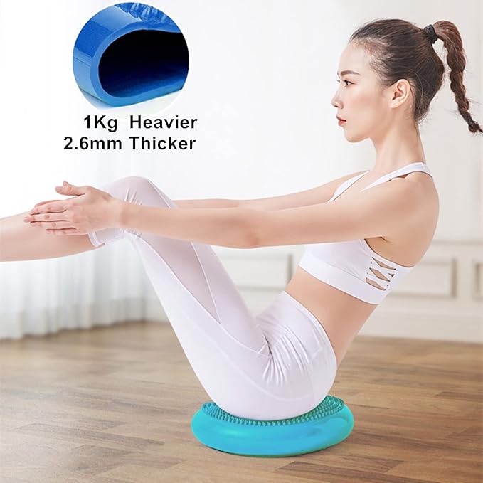 ATUERT Inflated Wobble Cushion - Wiggle Seat for Sensory Kids(Multiple Colors), Core Balance Disc (Extra Thick), Flexible Seating for All Age(Office & School & Home)