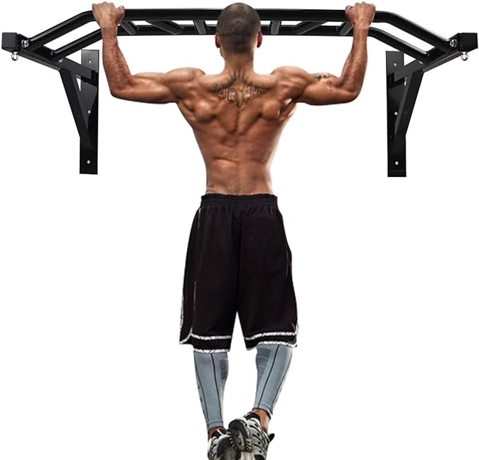 ptlsy Wall Mounted Pull Up Bar Multifunctional 440 Lbs