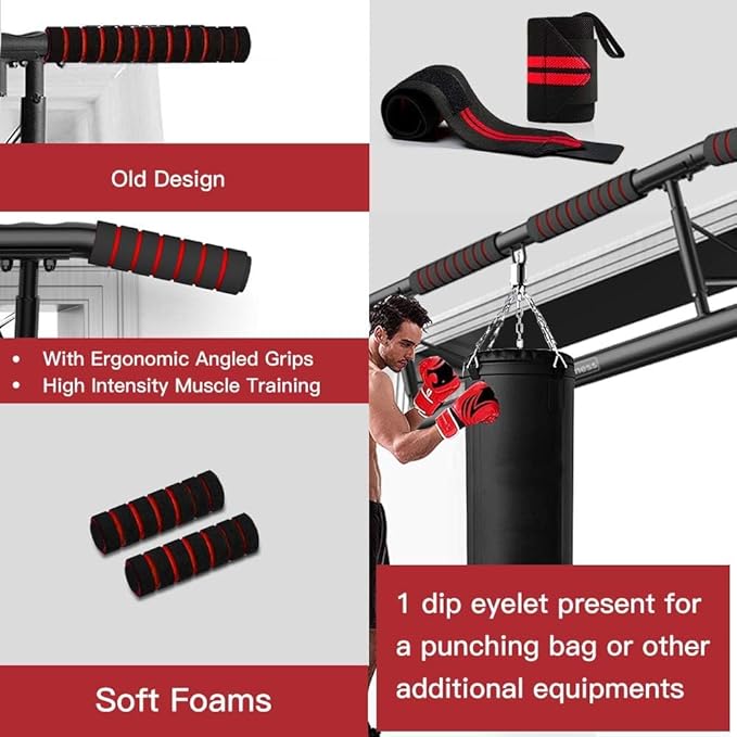 AmazeFan Pull Up Bar Doorway with Ergonomic Grip 2024 Upgrade