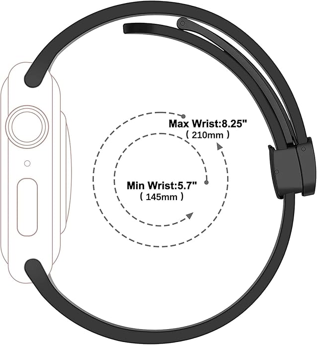 Compatible for FITVII Fitness Tracker Bands, 20mm, 22mm Soft Silicone Magnetic Buckle Sport Wristband Replacement Straps Compatible for FITVII HM57, HM78, HM68, HM21, H56, H86 Smart Watch Fitness Tracker
