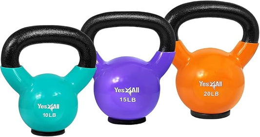 Yes4All Kettlebells Rubber Base (10-65 lbs)