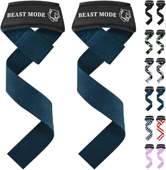 TECEUM Wrist Lifting Straps with Neoprene Padding Support – Heavy Duty Wrist Workout Straps For Men and Women – Ideal for Powerlifting, Strength Training, Bodybuilding