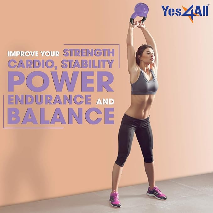 Yes4All Combo Kettlebells Vinyl Coated Weight Sets Great