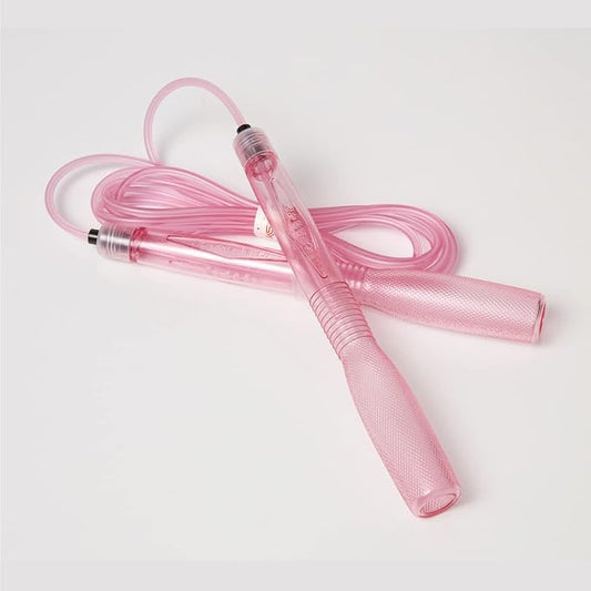 Exercise Jump Rope for Cardio, Boxing, CrossFit - Adjustable Skipping Rope for Men and Women, Lightweight, Tangle Free, Made in Korea(Crystal Gold Jumprope, UA-430)
