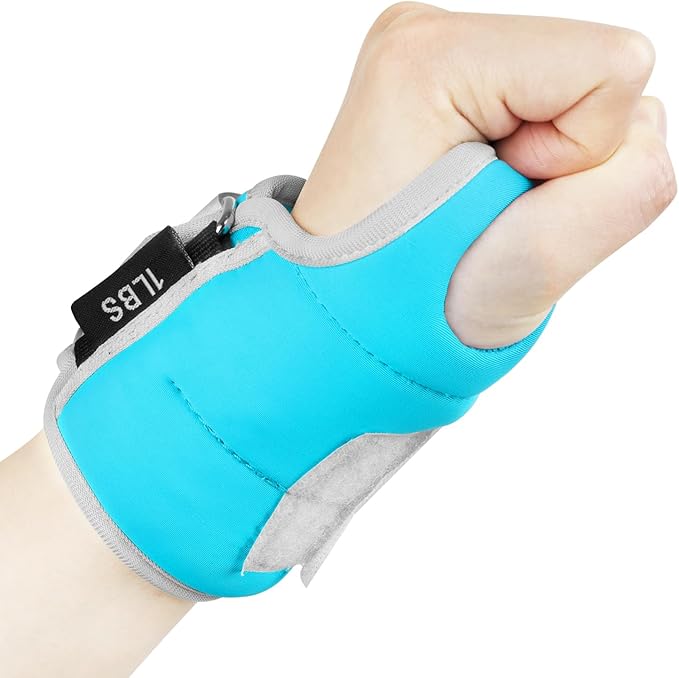 Wrist Weights with Thumb Loops Lock for Women Men Kids 1 Pair 2 3 4 5 6 LBS Arm Weight Ankle Weights Weighted Gloves for Running Walking Jogging Physical Therapy Gym Workout Cardio Exercises