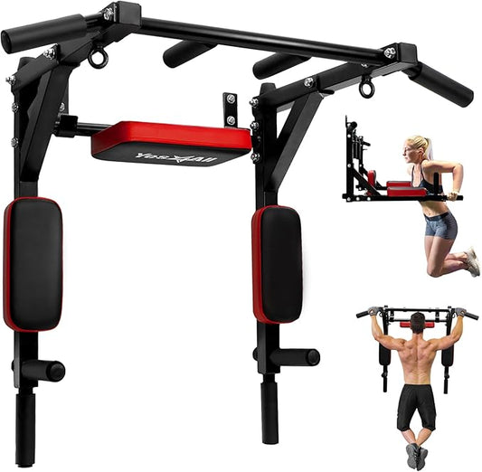 Yes4All Multifunctional Wall Mounted Pull Up Bar Chin 515 lbs