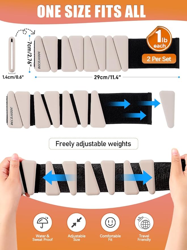 Wrist Ankle Weights Adjustable Training Intensity for Strength 2