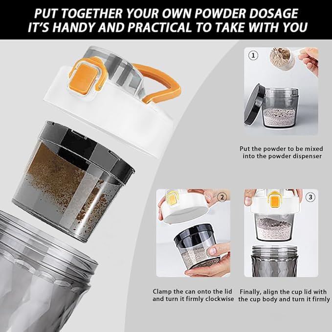 Electric Protein Shaker Bottle, USB Rechargeable Mixing Cup, Water Drink Mixer Portable Bottles for Gym Sport (White)