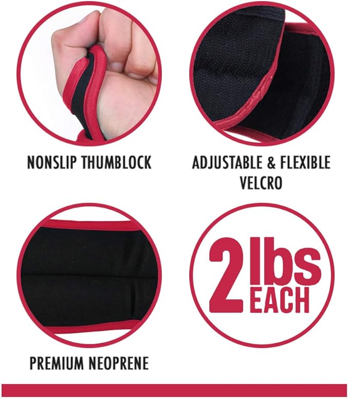 Wrist Weights Set Thumblock Arm Weight for Women
