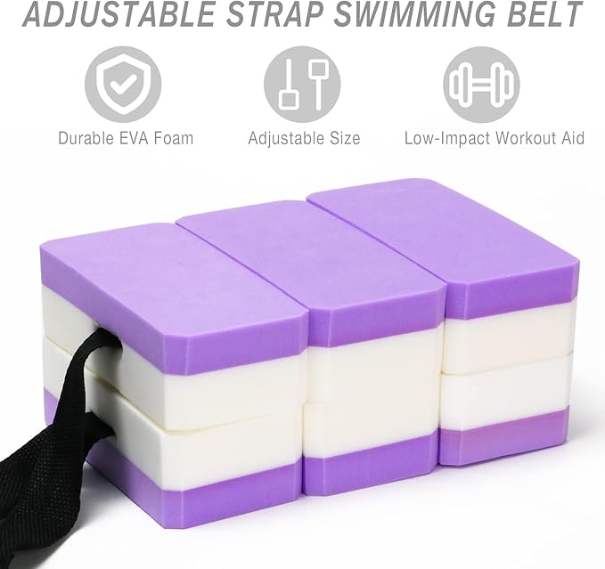 NEAGLORY 5-Piece Aquatic Exercise Set - Pool Fitness Equipment with Foam Water Dumbbell, Swim Kickboard, Pull Buoy, Aquatic Swim Belt