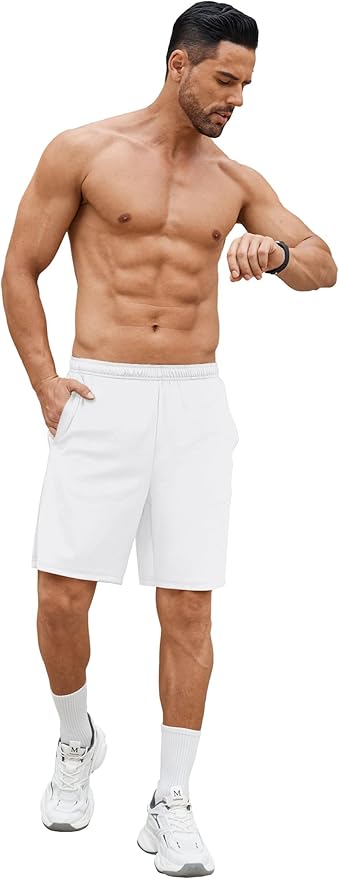 COOFANDY Men's Gym Workout Shorts 7 Inch Stretch Athletic Shorts Lightweight Running Training Short Pants with Pockets