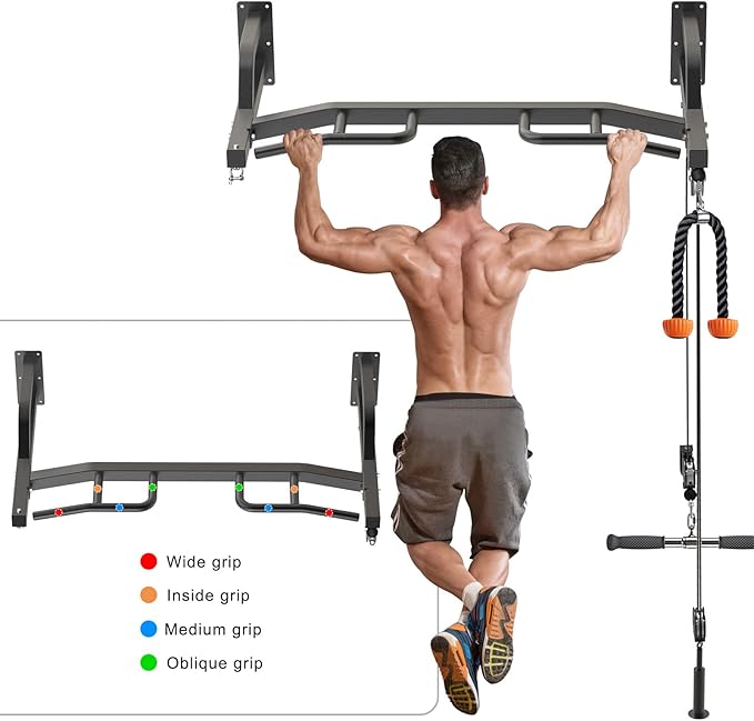 Kipika 48" Wall Mounted Multifunction Cable Pulley System Gym 48" Wall