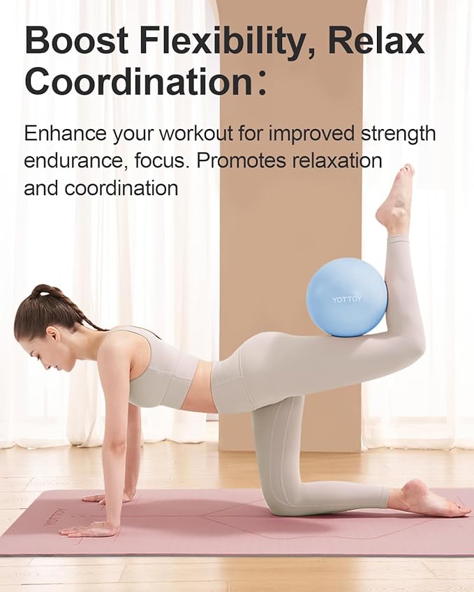 Pilates Ball, 10-inch Exercise Ball with Anti-Burst Technology