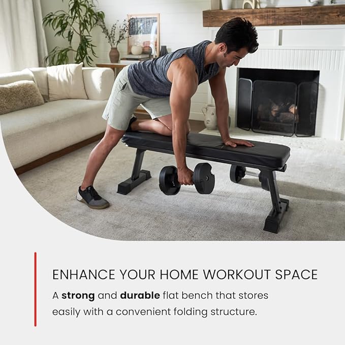 Finer Form Gym Quality Foldable Flat Bench