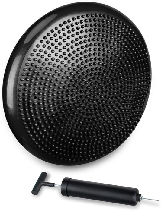 JBM 13" Inflated Stability Wobble Cushion Balance Stability Disc with Pump - Support up to 770lb