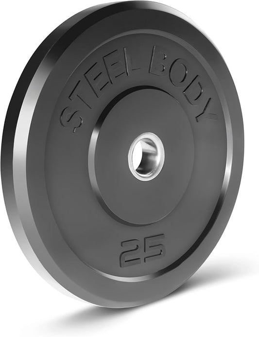 Steelbody Olympic Rubber Bumper Weight Plate - 10 lb. / 25 lb. / 35 lb. / 45 lb. Workout Weights