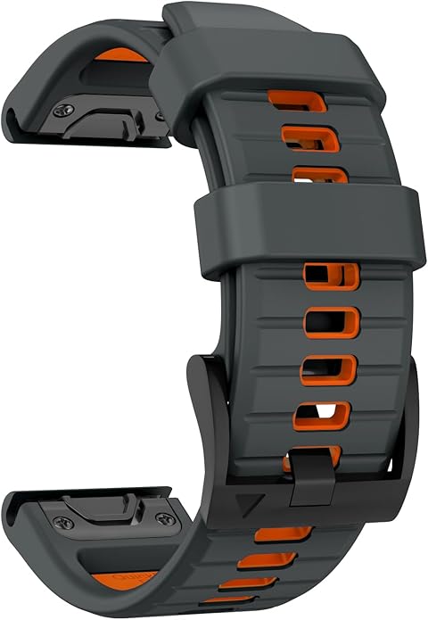 OVERSTEP Compatible with Fenix 7X Bands, 26mm Width Soft Silicone Replacement Strap for Fenix 7X Pro/Fenix 6X/ Fenix 5X/ Fenix 3 Smartwatch