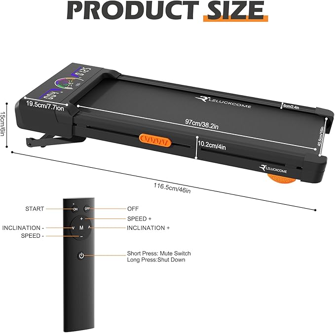 Walking Pad Treadmill with 9% 9-Level Auto Incline Compact Quiet Wide Under Desk Treadmill Incline Large LED Display Remote Control 300LB Capacity Wheel for Home Walking Running Jogging Machine