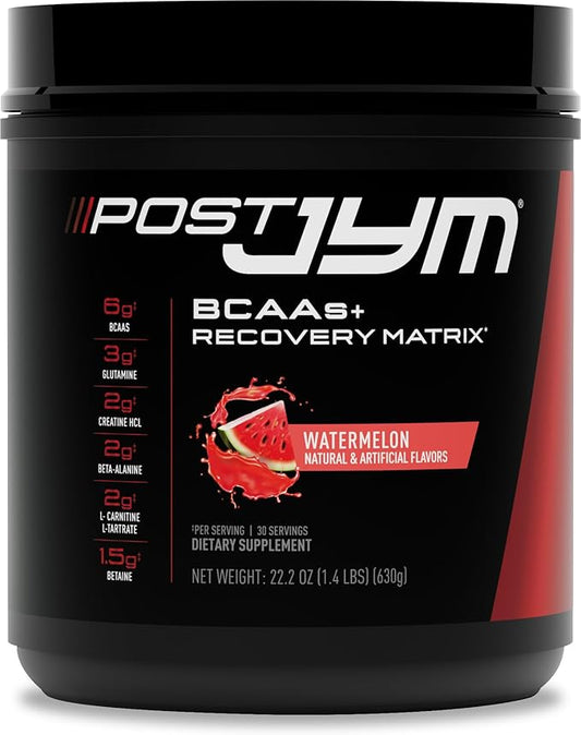 Post JYM Active Matrix - Post-Workout with BCAA's, Glutamine, Creatine HCL, Beta-Alanine, and More | JYM Supplement Science | Watermelon, 30 Servings