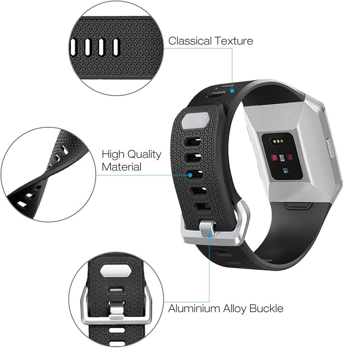 Compatible Ionic Bands for Men Women Large Small, Replacement Strap Sport Accessory Wristband with Original Design for Ionic Smart Watch