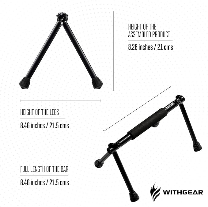 Folding Push Bar - Duralumin Metal Push Bars Heavy Duty Lightweight and Indoor and Outdoor Parallet Bar for Men and Women