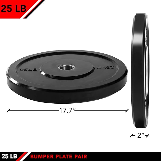JFIT Olympic 2" Cast Iron Grip Plate OR 2" Rubber 6 Weights (2.5lbs to 45lbs) Plates