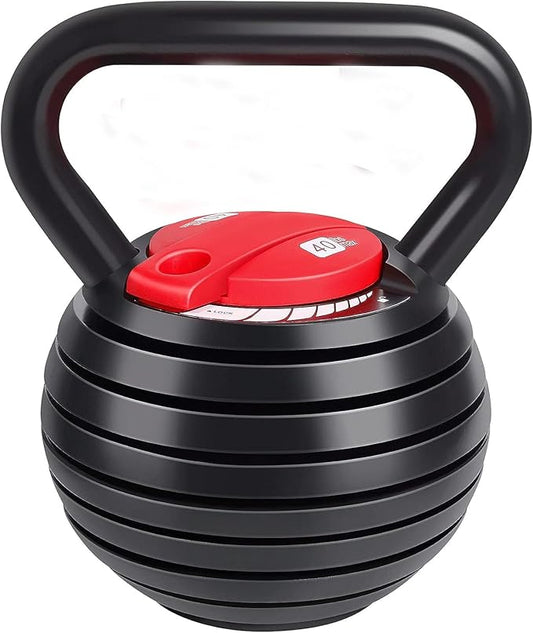 TopMade Adjustable Kettlebell Weights Set Cast Iron Exercise Fitness Kettle Ball Grip 5, 8, 9,12lb Free Weight Men Women Kettlebells for Home Gym Workout Ballistic, Core,Strength Training