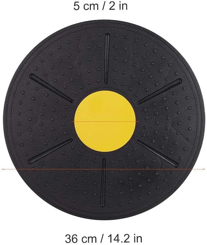 VGEBY Wobble Balance Board, Plastic Workout Stability Disc Yoga Training Fitness Exercise Stability Balancing Trainer(Orange) Yoga Supplies