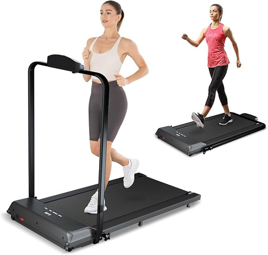 Treadmill with Incline, Walking Pad Foldable Treadmills for Home with 2.5HP, Speed 6.2-7.6MPH Walking Pad with Handle Bar, Remote Control and LED Display