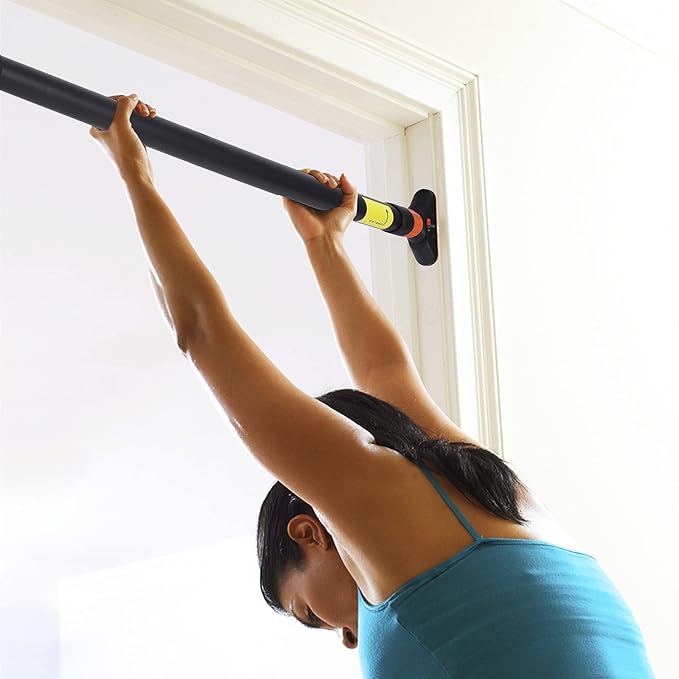 Pull Up Bar for Doorway, Strength Training Pull-up Bars, No Screws, No Installation Required, Max Load 440 LBS Chin Up Bar With Level Meter and Adjustable Width for Home Gym Upper Body Workout