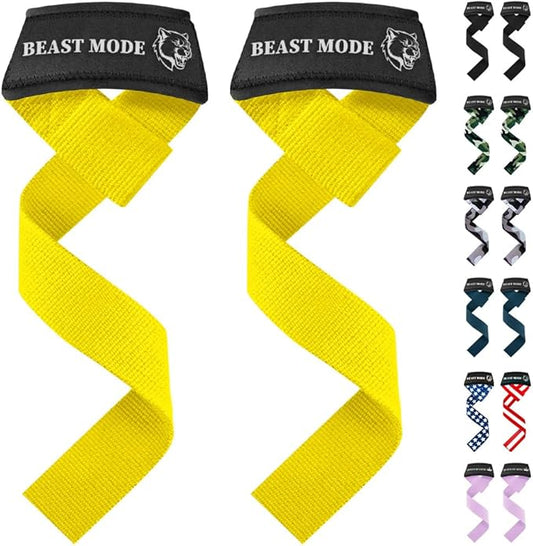 TECEUM Wrist Lifting Straps with Neoprene Padding Support – Heavy Duty Wrist Workout Straps For Men and Women – Ideal for Powerlifting, Strength Training, Bodybuilding