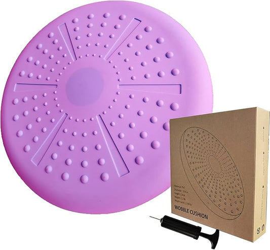 ATUERT Inflated Wobble Cushion - Wiggle Seat for Sensory Kids(Multiple Colors), Core Balance Disc (Extra Thick), Flexible Seating for All Age(Office & School & Home)
