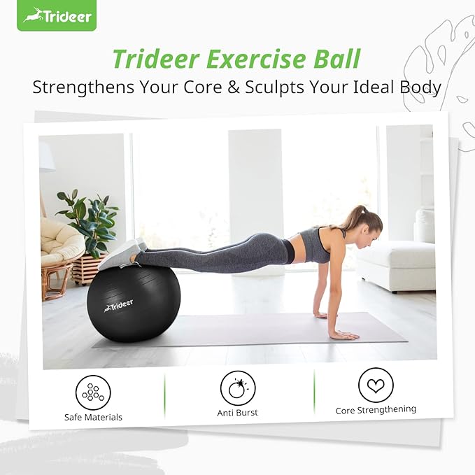 Trideer Yoga Ball Exercise Ball for Working Out 5 Sizes