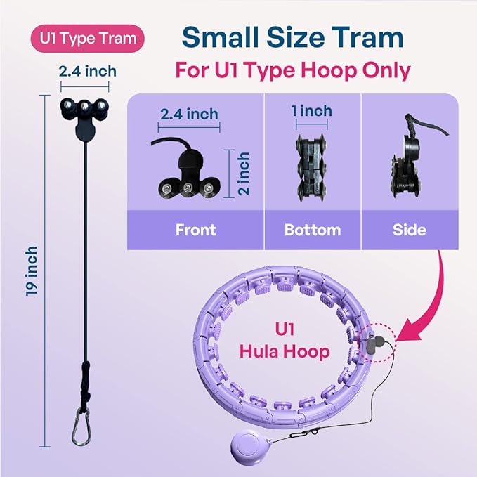 U1-28/30 Knots, Magnetic Lock Smart Weighted Hula Hoop