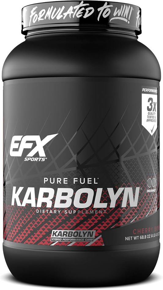 EFX Sports Karbolyn Fuel | Fast-Absorbing Carbohydrate Powder | Carb Load, Sustained Energy, Quick Recovery | Stimulant Free | 37 Servings (Cherry Bomb)