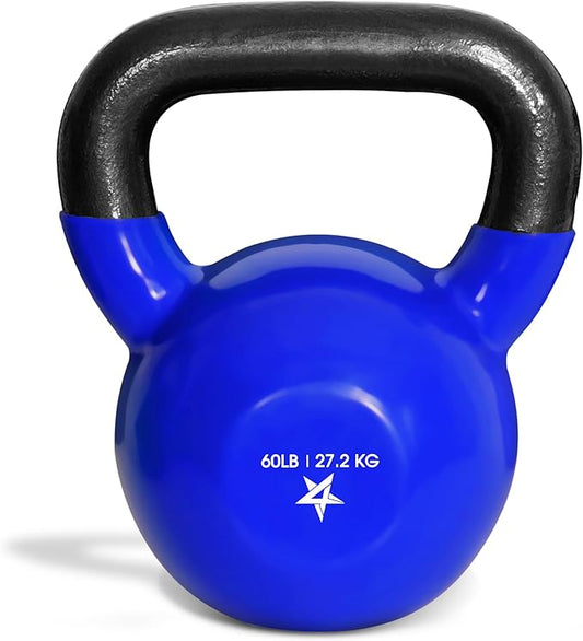 Yes4All 5-65lbs Kettlebells Vinyl Coated Cast Iron
