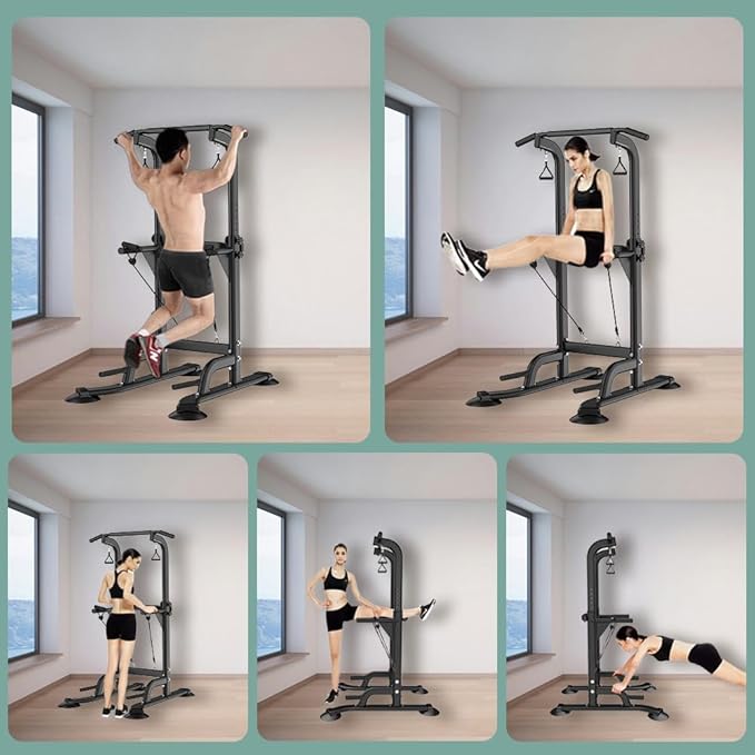 Power Tower Pull Up Bar Stand Assisted Training 330LBS