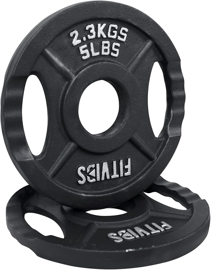 Signature Fitness Cast Iron Plate Weight Plate for Strength Training and Weightlifting, Standard or Olympic, Multiple Sizes