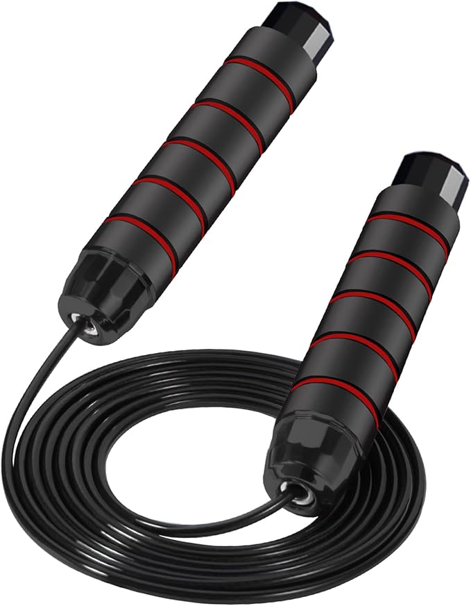 FITMYFAVO Jump Rope Cotton Adjustable Skipping Weighted jumprope