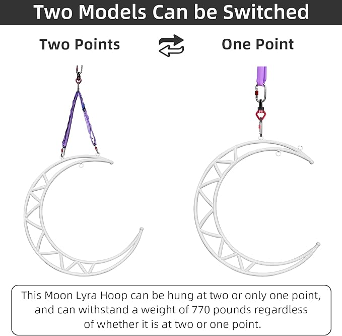 PRIOR FITNESS Aerial Moon Lyra Hoop Set