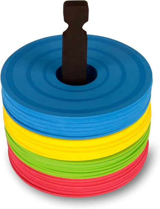Pro Disc Cones Agility Training Markers 40 Pack,Flat
