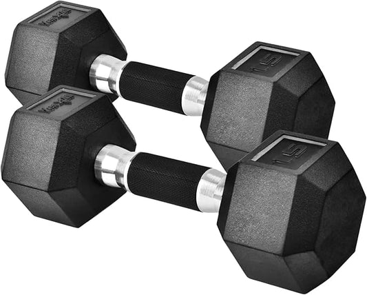 Yes4All 5-30 LBS Pair Rubber Encased Exercise &