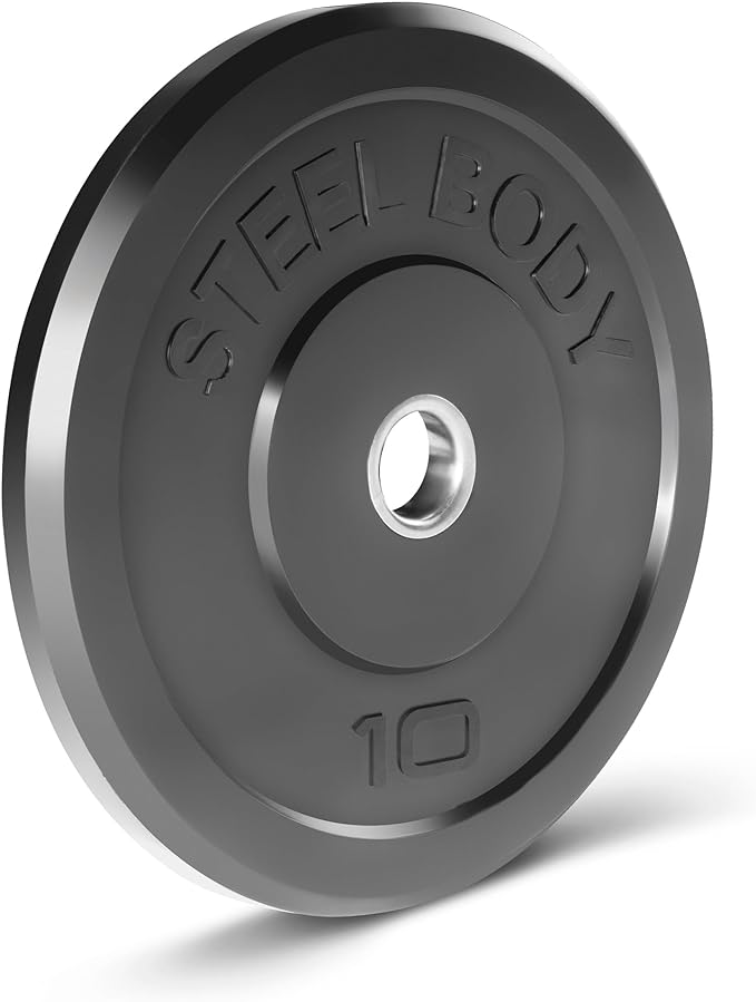 Steelbody Olympic Rubber Bumper Weight Plate - 10 lb. / 25 lb. / 35 lb. / 45 lb. Workout Weights