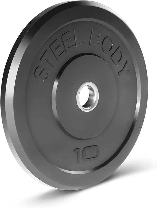Steelbody Olympic Rubber Bumper Weight Plate - 10 lb. / 25 lb. / 35 lb. / 45 lb. Workout Weights