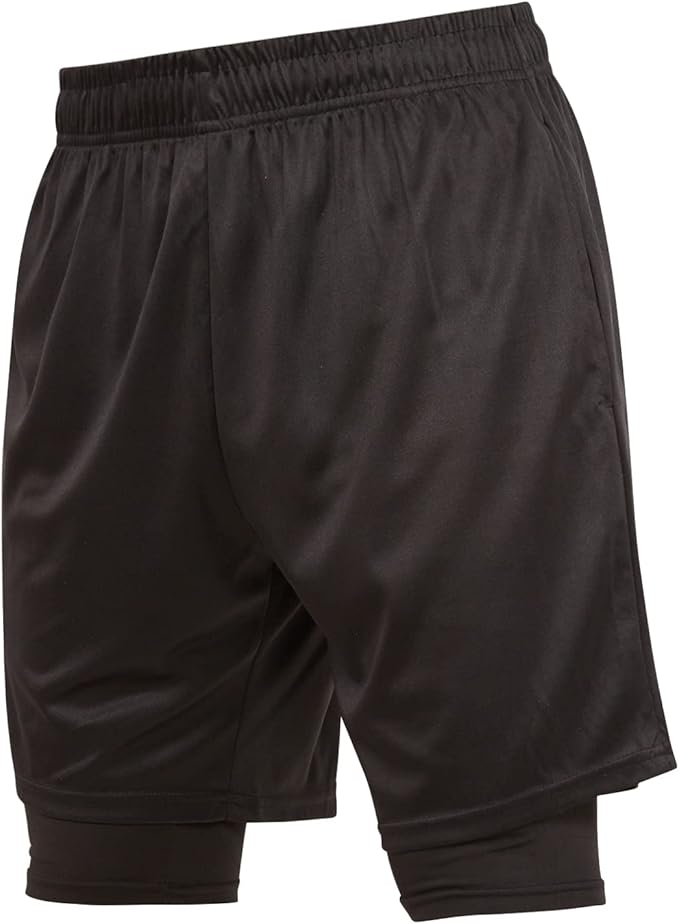Ultra Performance 3 Pack Mens 2 in 1 Athletic Running Shorts 7 inch Inseam Workout Gym Compression Shorts for Men