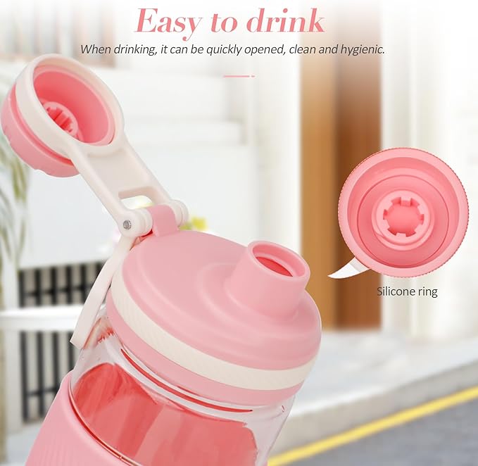Shaker Bottle - 650ml/23oz, Durable & Leak-Proof, Perfect for Super Creamy Fitness Protein Shakes - Pink