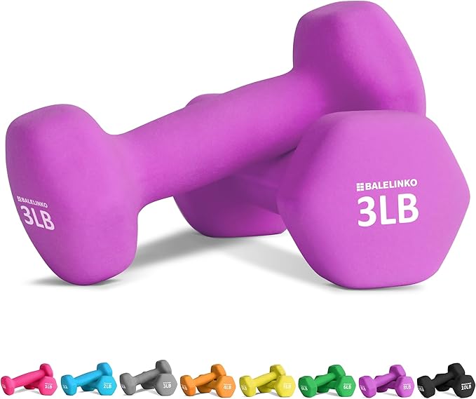 Balelinko Home Gym Equipment Workouts Strength Training Weight 3LB Purple,