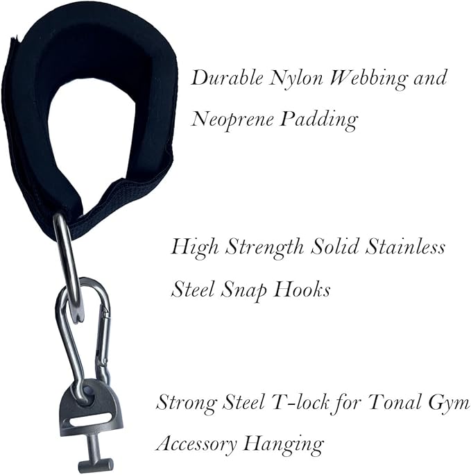 Ankle Workout Straps for Tonal Gym Machine,Hot Pink Adjustable Ankle Strap Attachments for Tonal,with Special Tonal Adapter Accessory