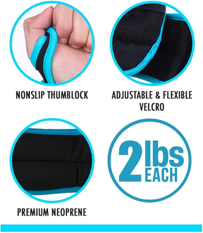 Wrist Weights Set Thumblock Arm Weight for Women