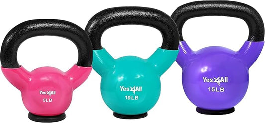 Yes4All Kettlebells Rubber Base (10-65 lbs)